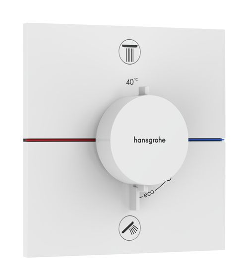 Hansgrohe-HG-ShowerSelect-Comfort-E-Thermostat-Unterputz-fuer-2-Verbraucher-Mattweiss-15572700 gallery number 1